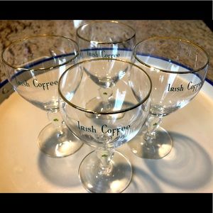 Gold rimmed Irish coffee glasses ☘️ vintage